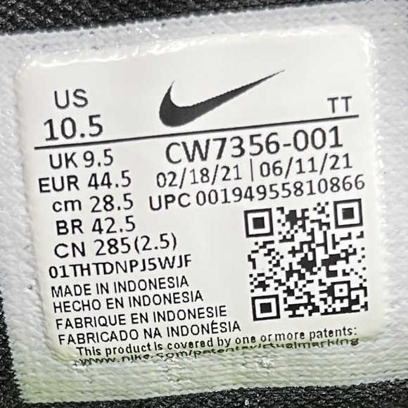 Nike Zoom Pegasus 38 Black Mens US Size 10.5 EUR 44.5 CW7356-001 Running Shoes - Picture 9 of 9